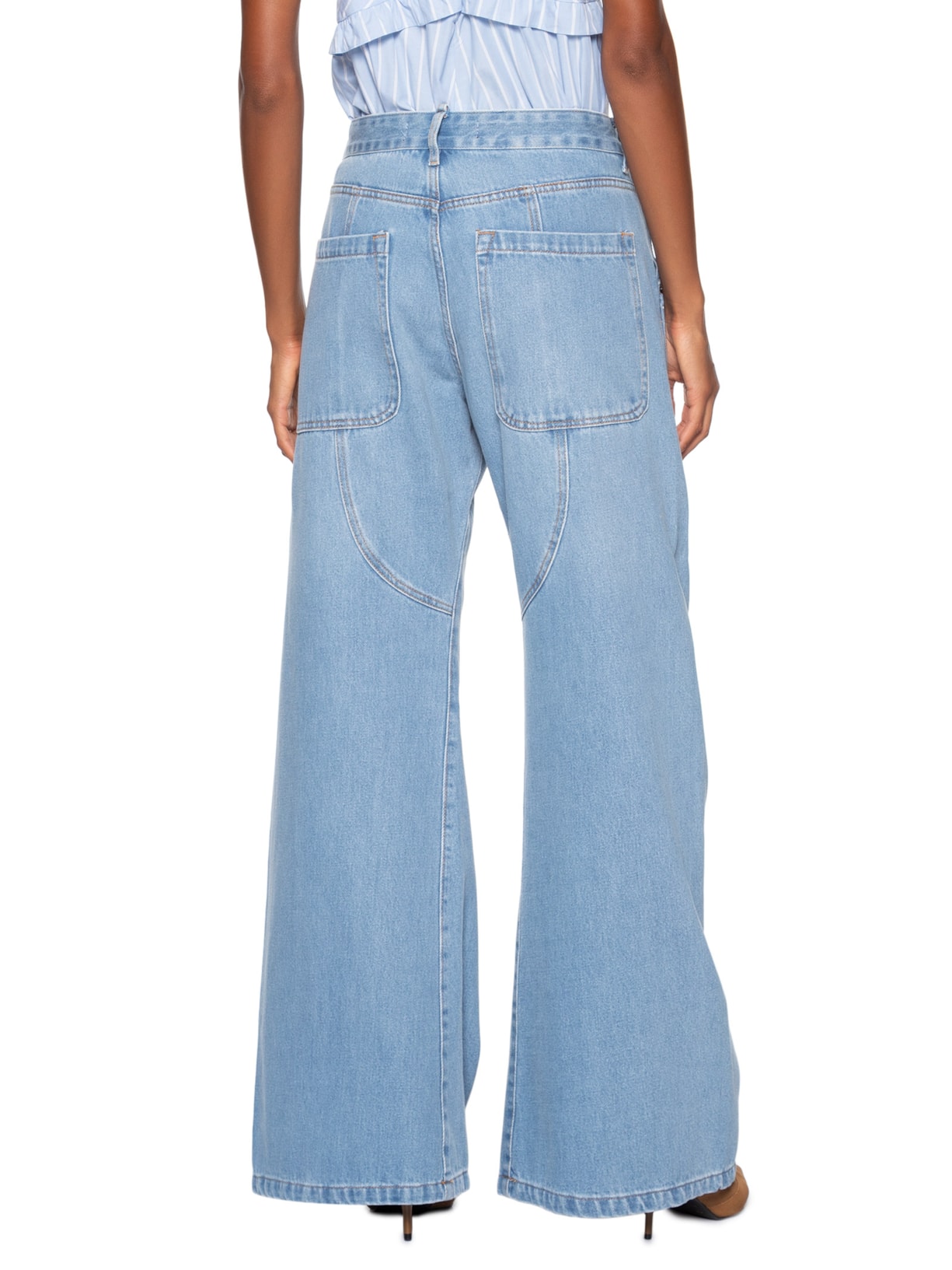 Calça Feminina Reta Sailor Jeans Azul Animale