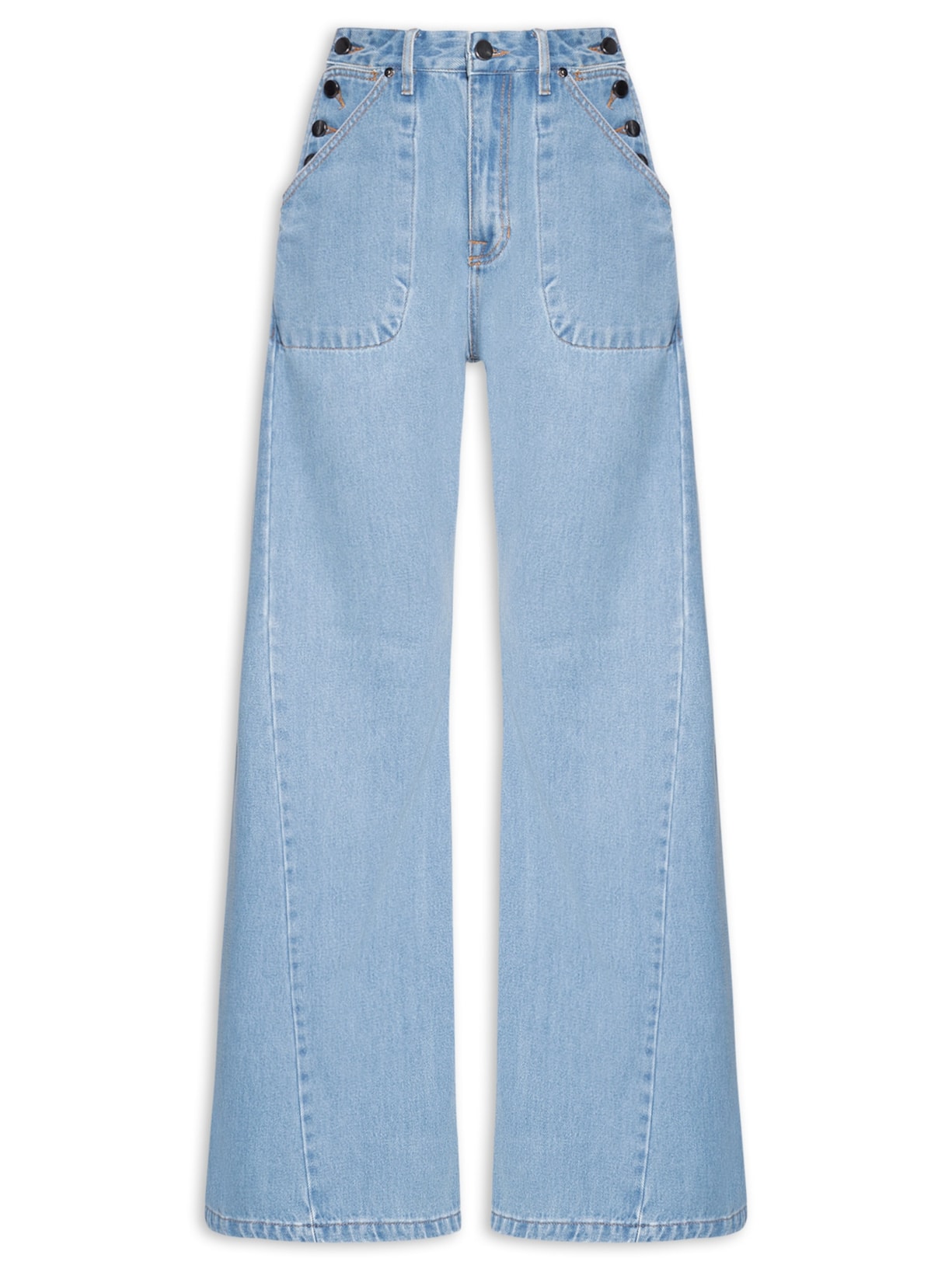 Calça Feminina Reta Sailor Jeans Azul Animale