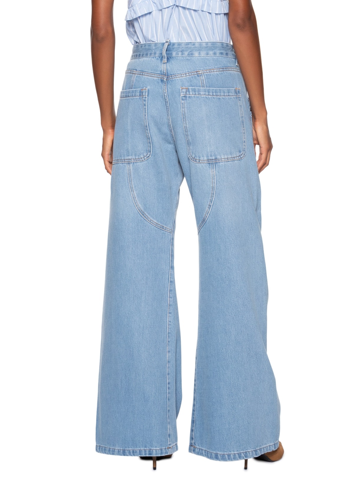 Calça Feminina Reta Sailor Jeans Azul Animale