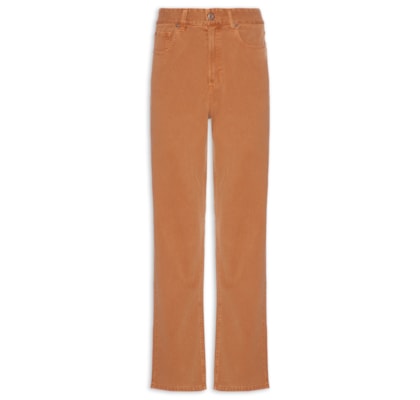 Calça Feminina Reta Sarja Veludo - Laranja