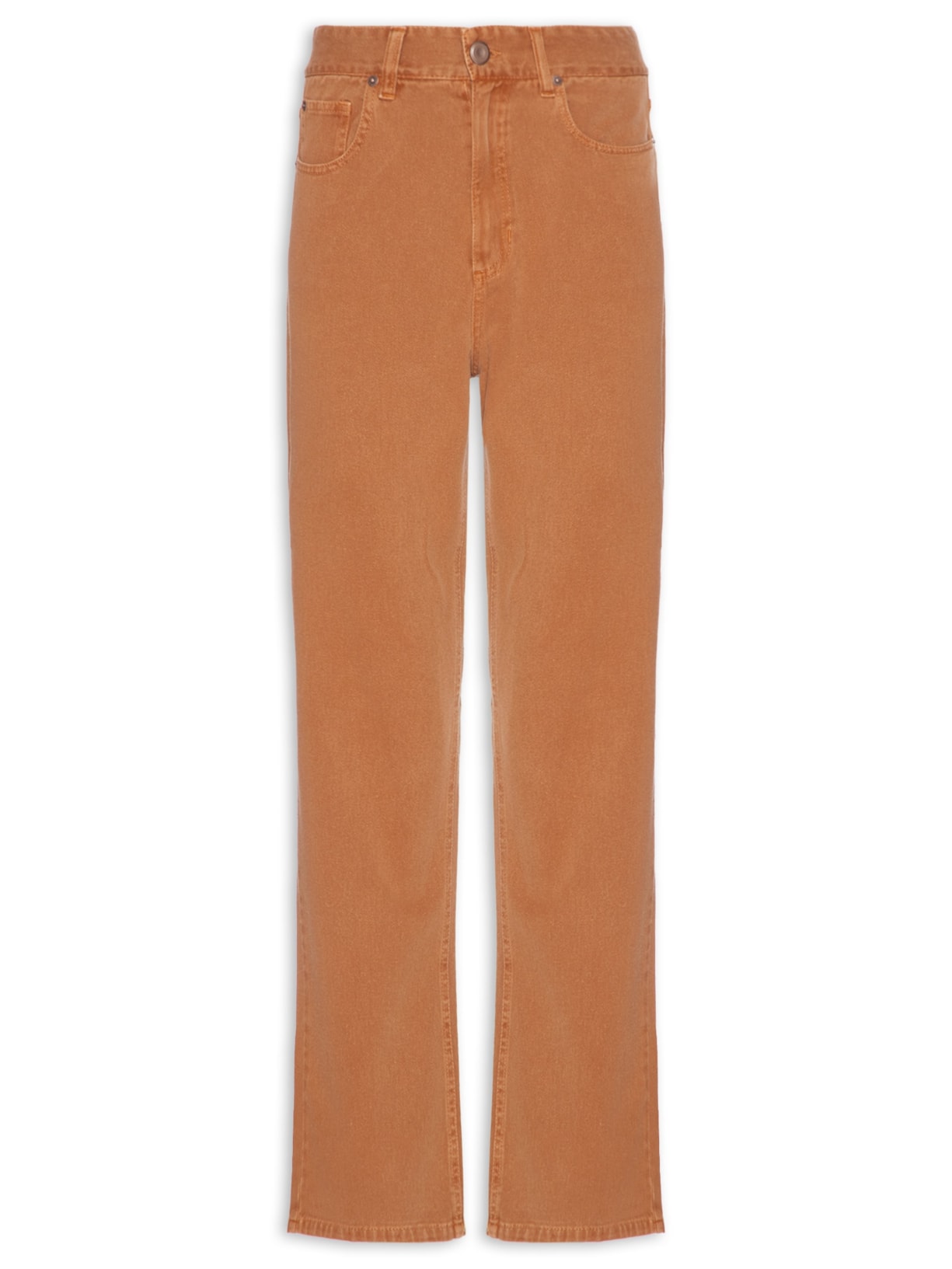 Calça Feminina Reta Sarja Veludo - Laranja