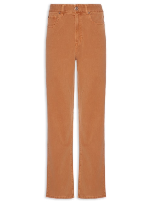 Calça Feminina Reta Sarja Veludo - Laranja