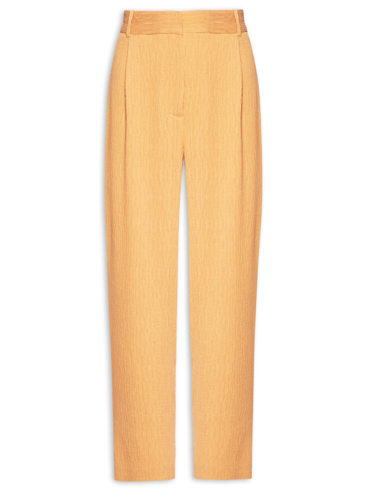 Calça Feminina Reta Taffy Com Pregas - Bege