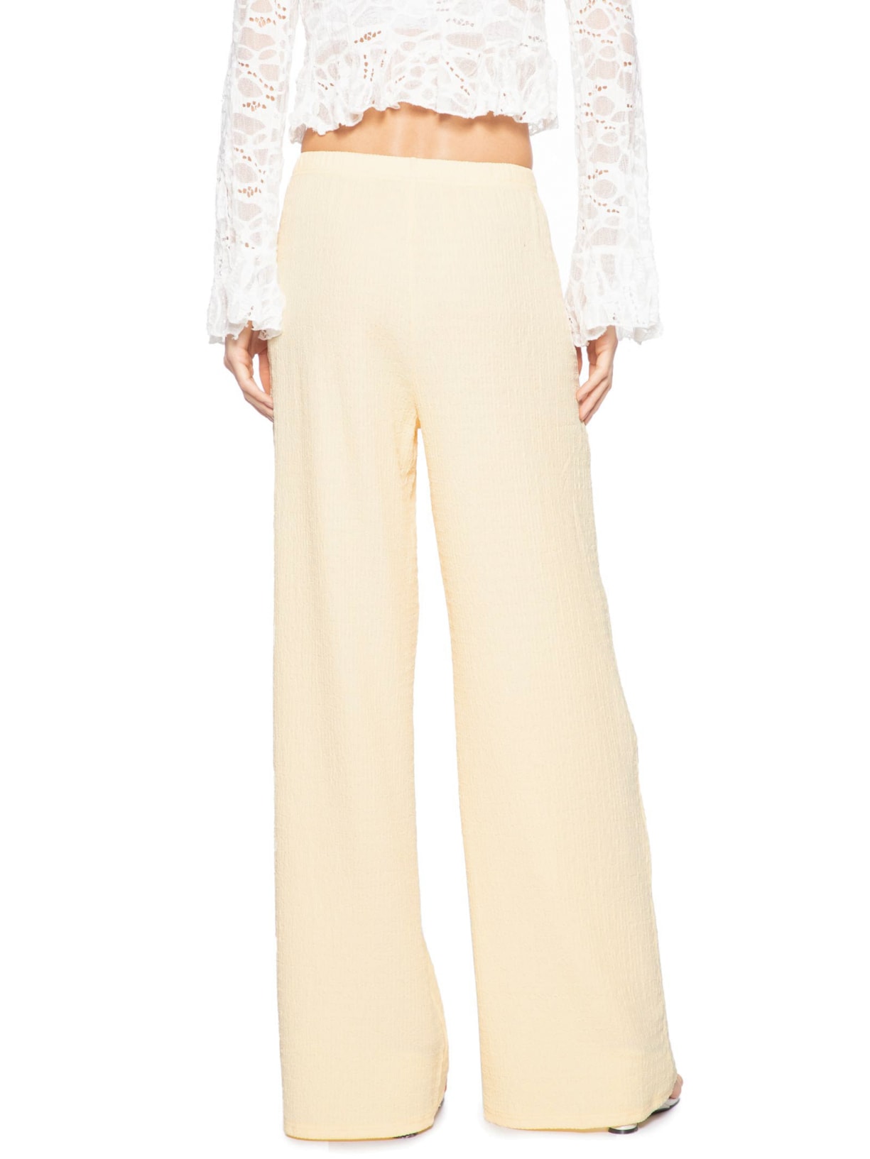 Calça Feminina Reta Texturizada Amarelo Market 33