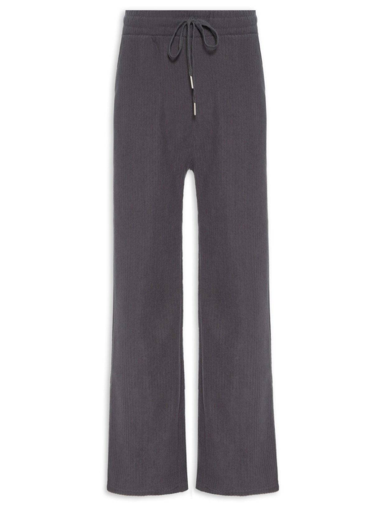 Calça Feminina Reta Texturizada - Cinza
