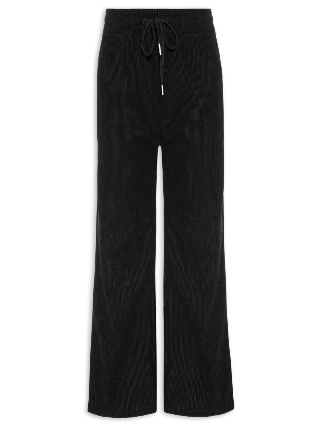Calça Feminina Reta Texturizada - Preto