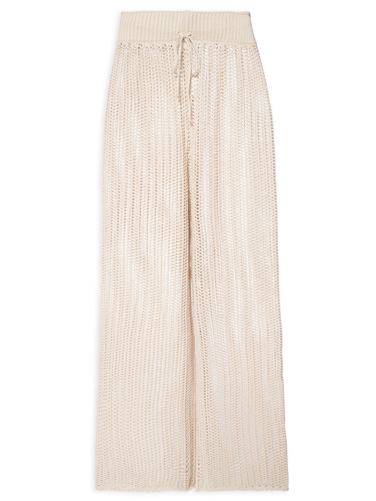 Calça Feminina Reta Tricot - Bege