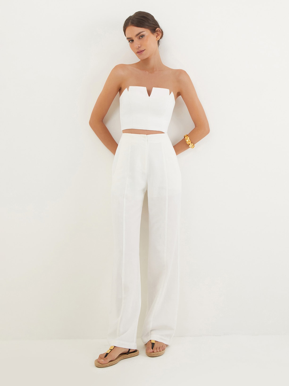 Calça Feminina Reta Whitney Branco  Vix