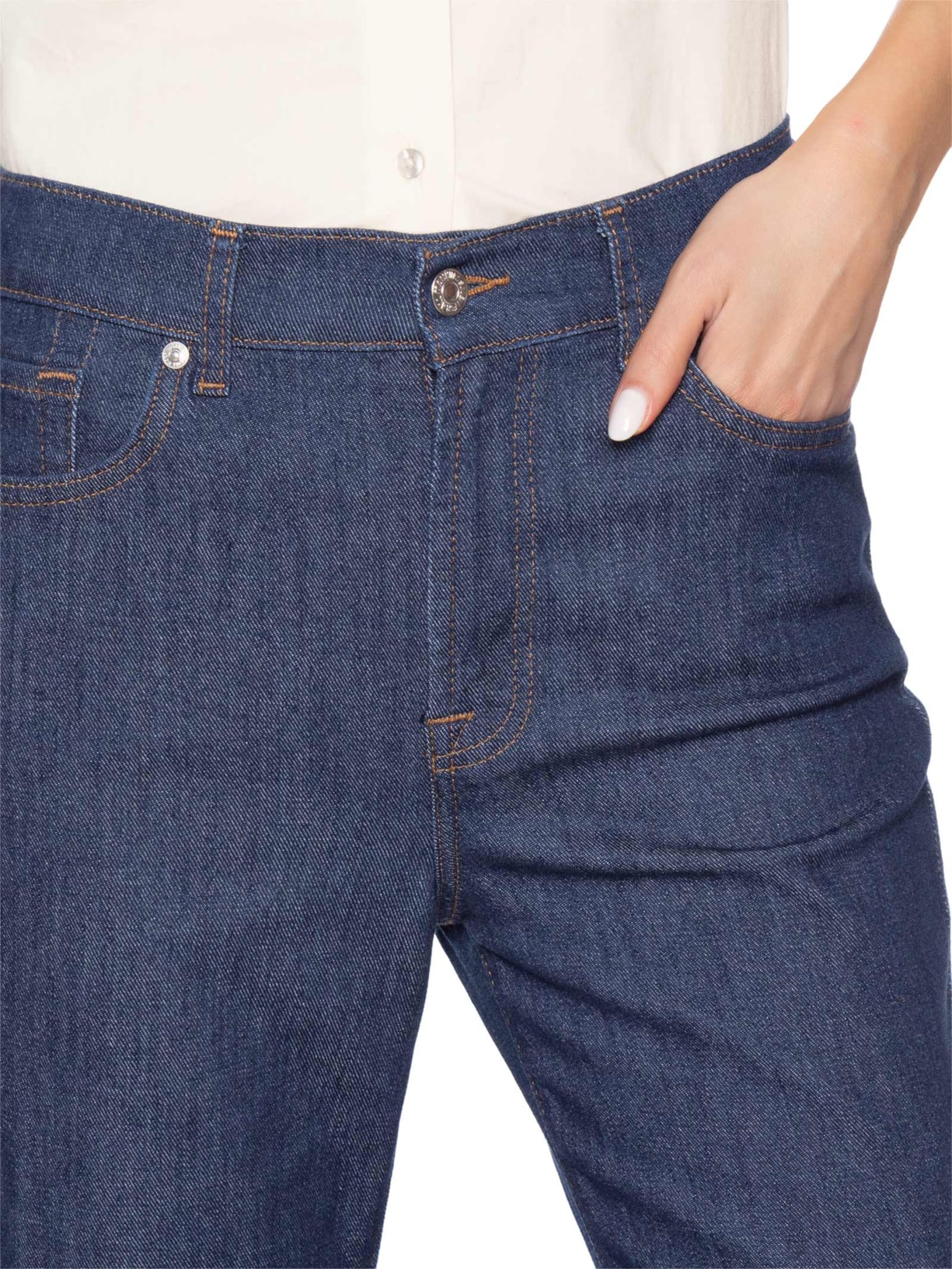 Calça Feminina Retrô Flare Halona Azul 7 For All Mankind