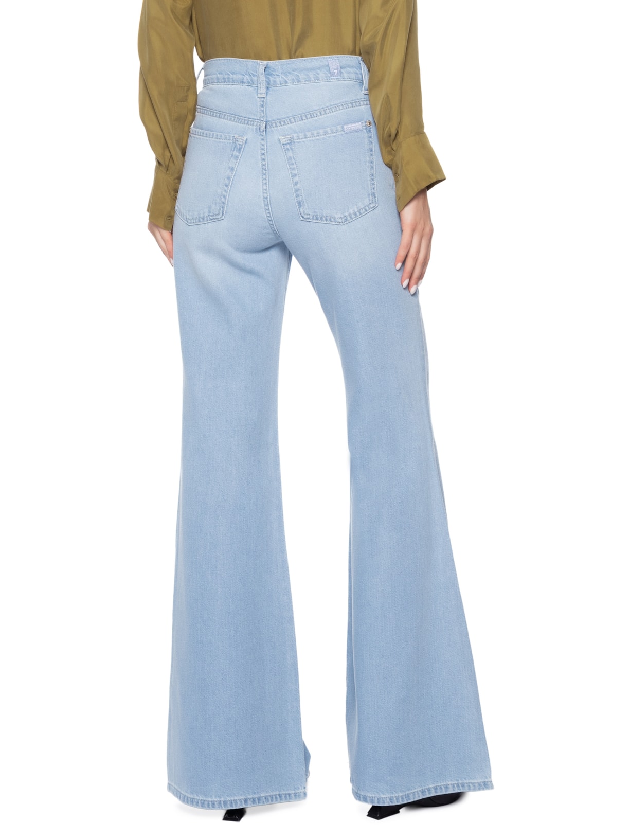 Calça Feminina Retro Flare Hana Azul 7 For All Mankind