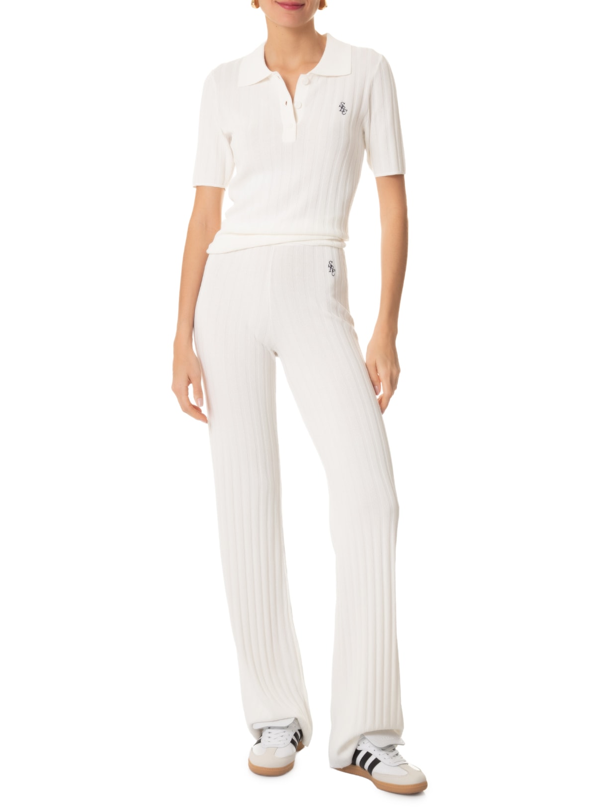 Calça Feminina Ribbed Trousers Off White Sporty & Rich