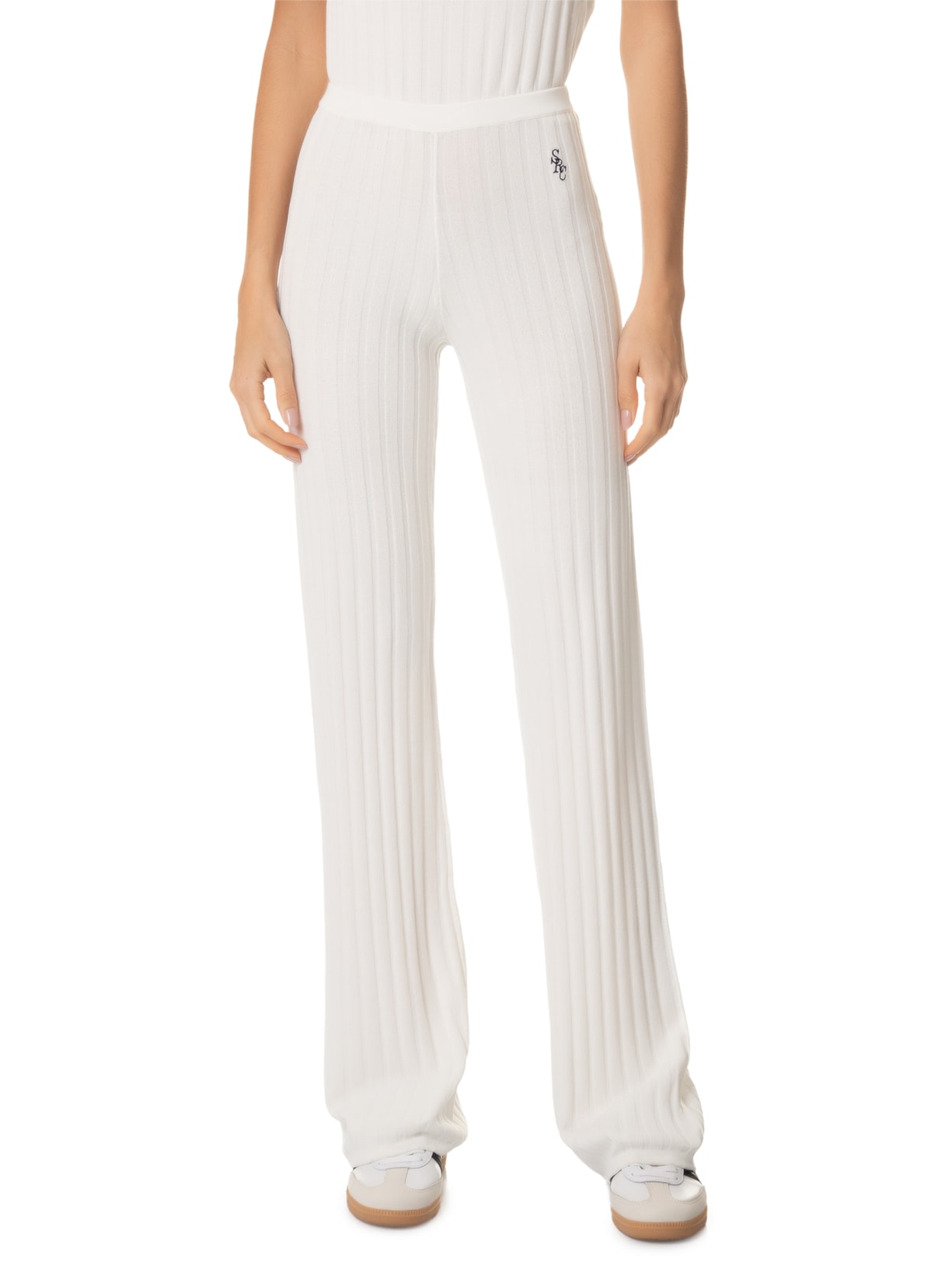 Calça Feminina Ribbed Trousers Off White Sporty & Rich