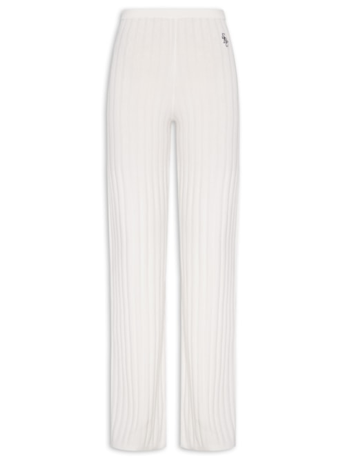 Calça Feminina Ribbed Trousers - Off White