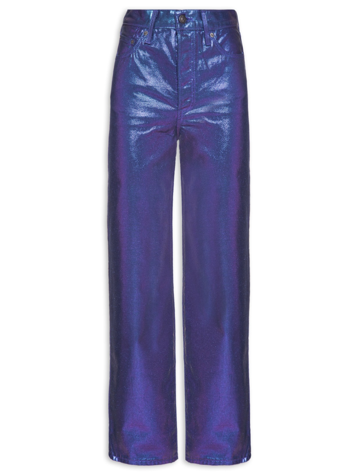 Calça Feminina Ribcage Straight Ankle - Roxo