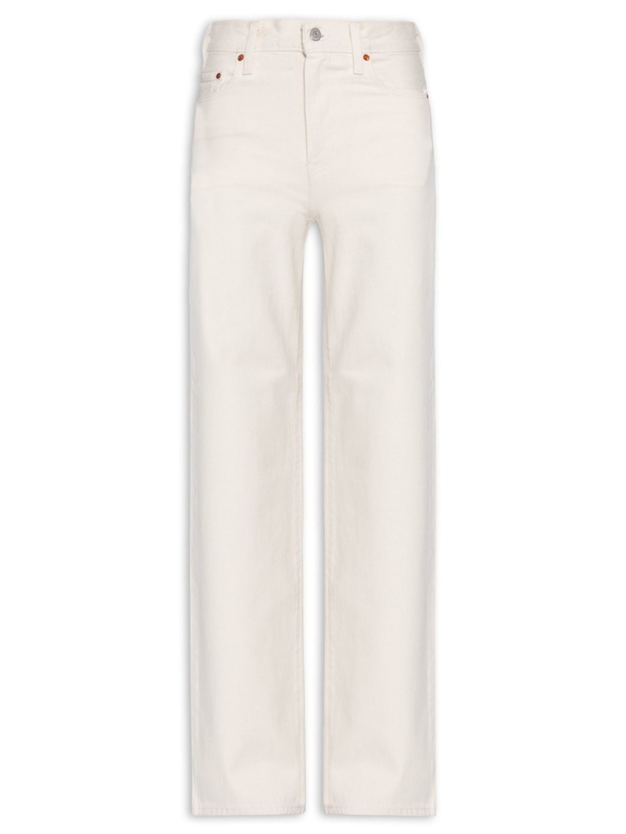 Calça Feminina Ribcage Wide Leg H223 - Branco