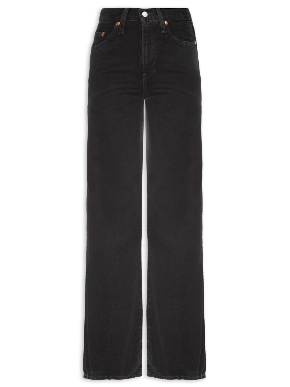 Calça Feminina Ribcage Wide Leg H223 - Preto