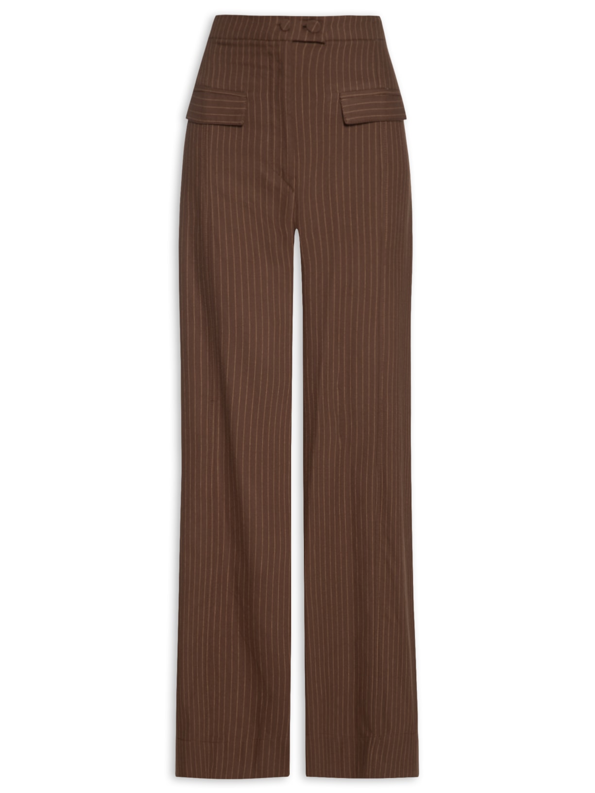 Calça Feminina Risca de Giz - Marrom