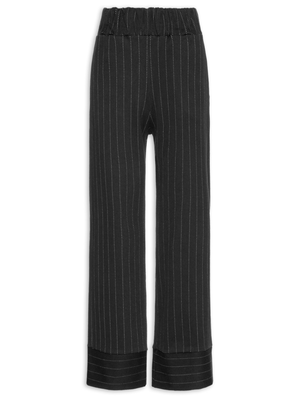 Calça Feminina Risca De Giz Stella - Preto