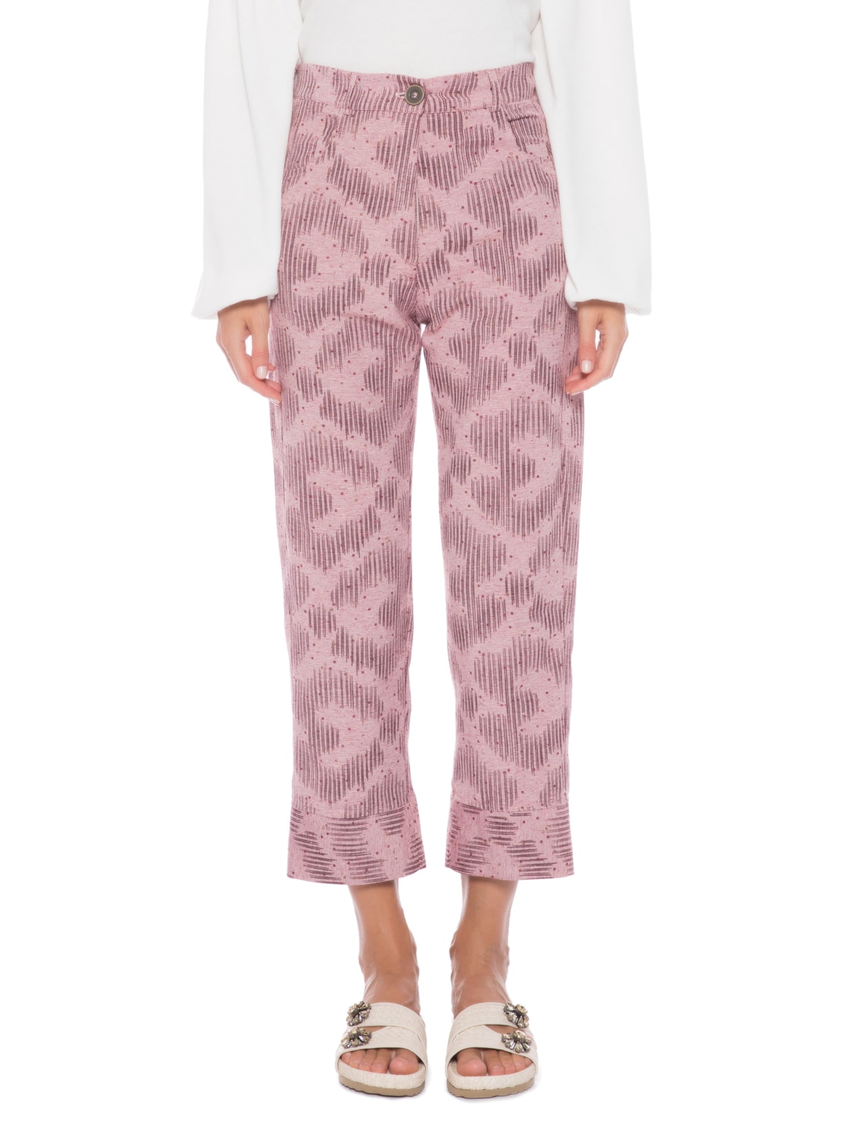 Calça Feminina Riscos Rosa Ray