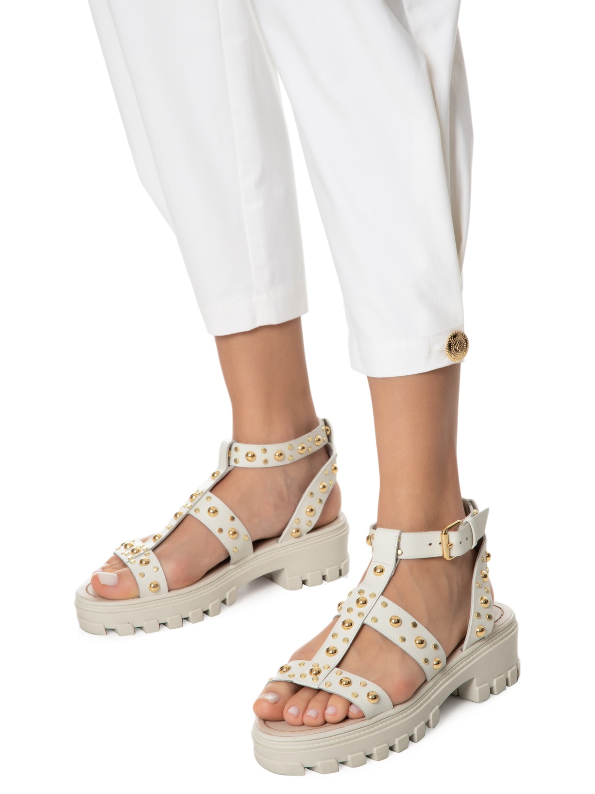 Calça Feminina Sandy Off White Mixed