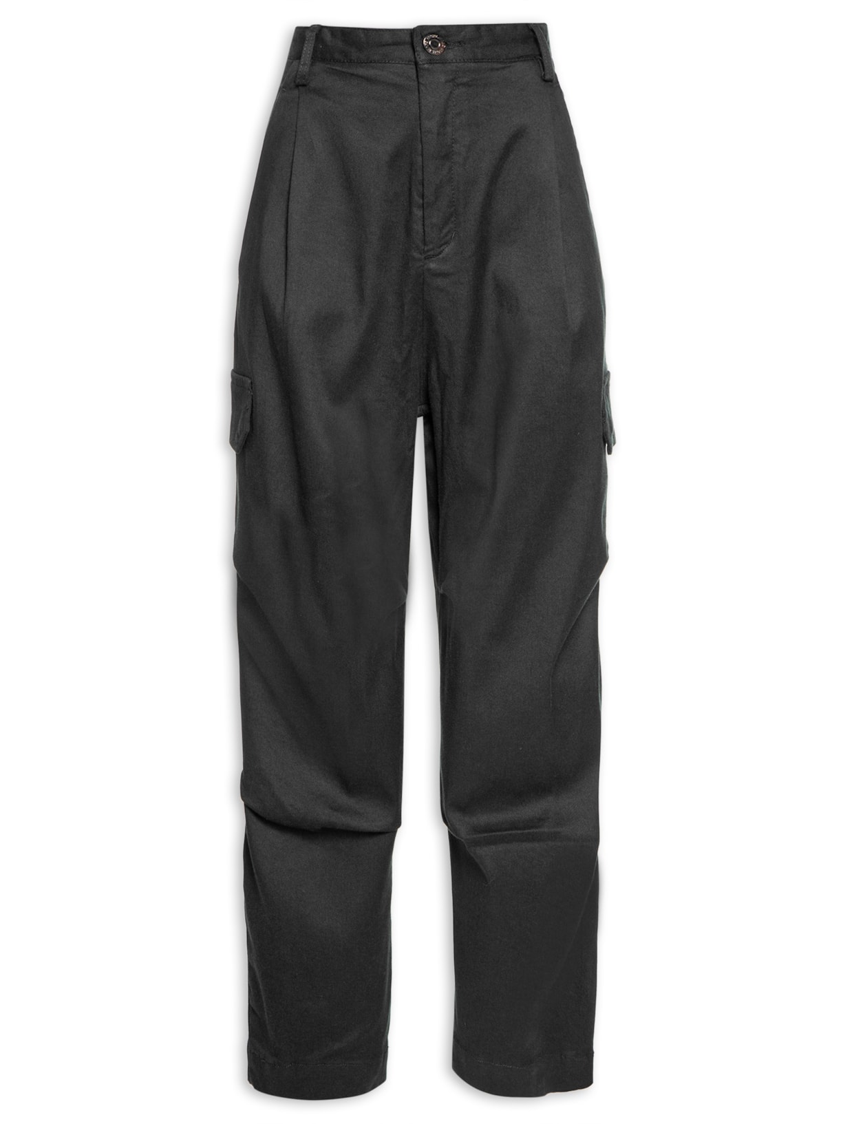 Calça Feminina Sarja Alfaiataria High Parachute - Preto