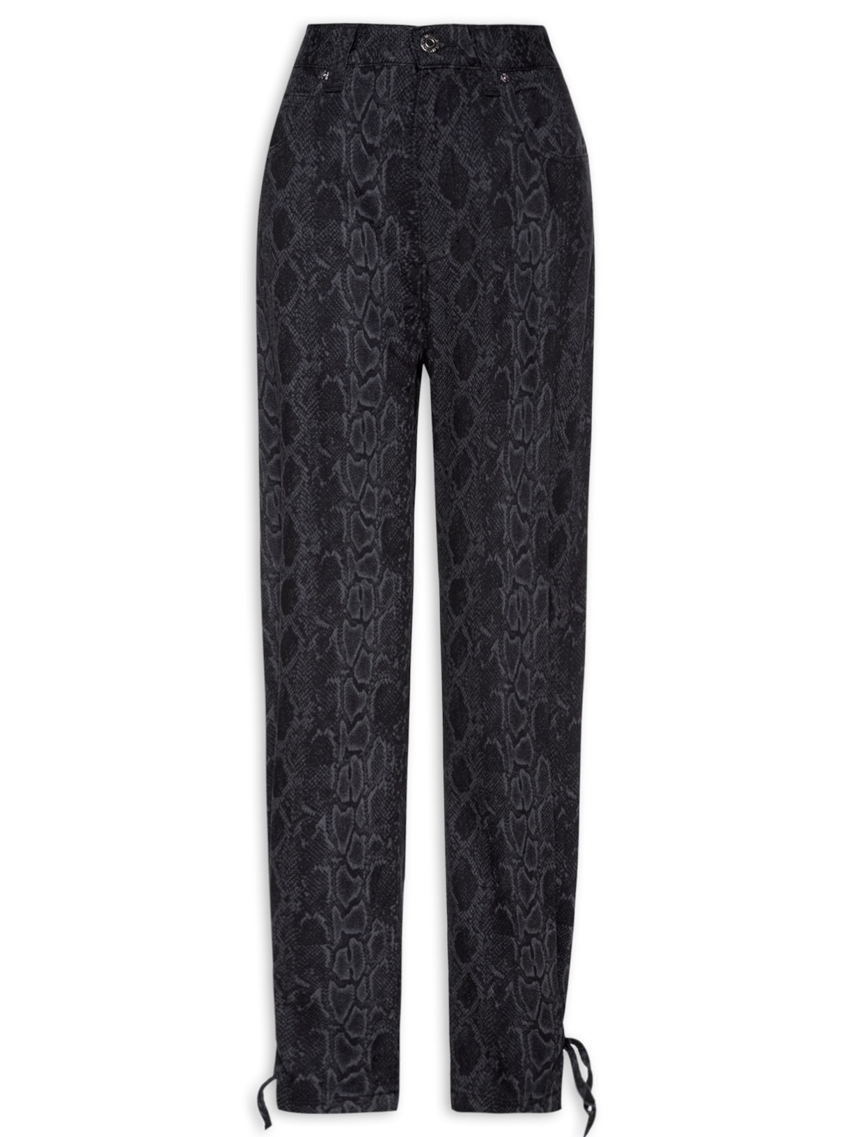 Calça Feminina Sarja Barrel Cobra - Preto