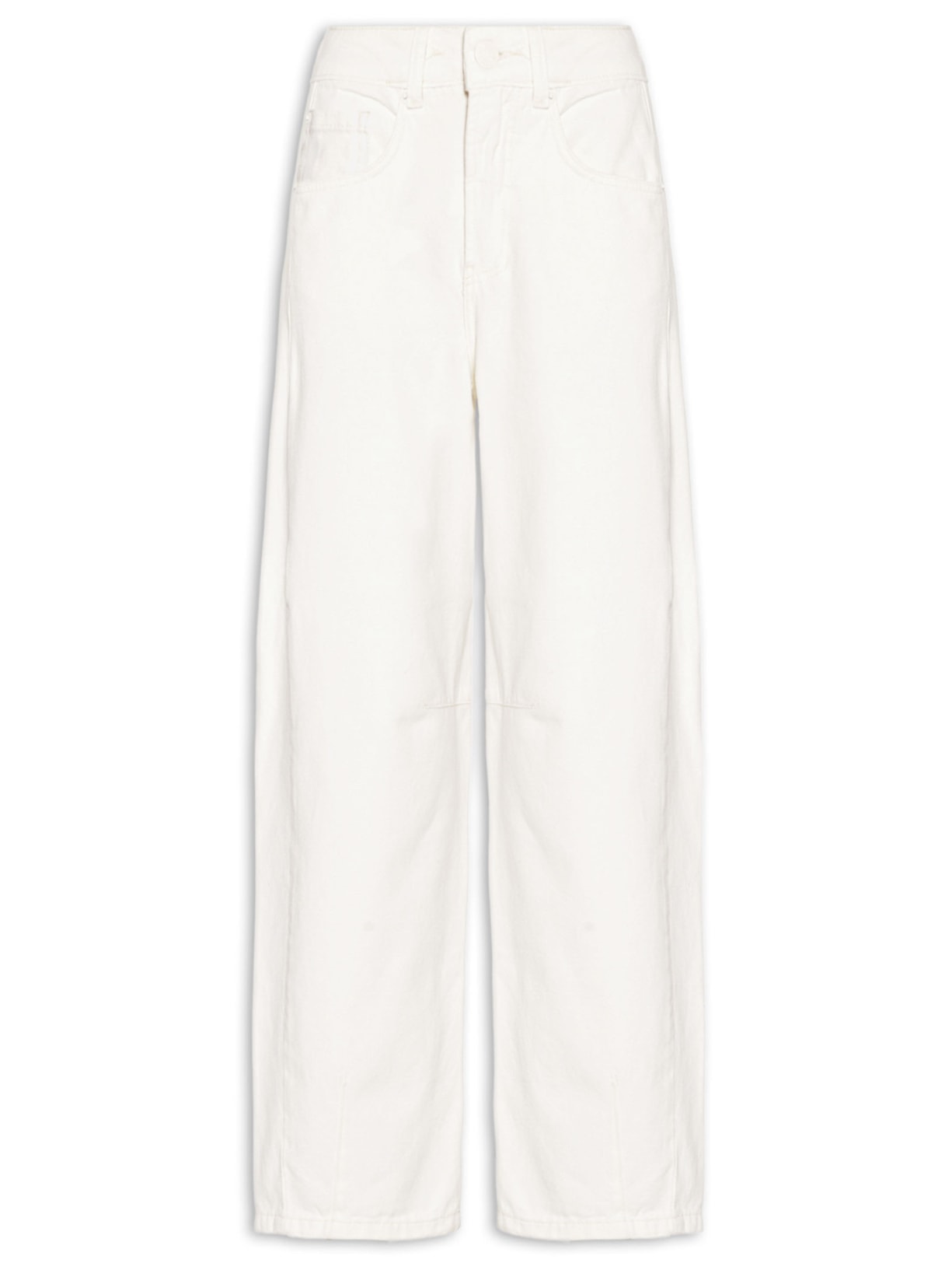 Calça Feminina Sarja Barrel - Off White