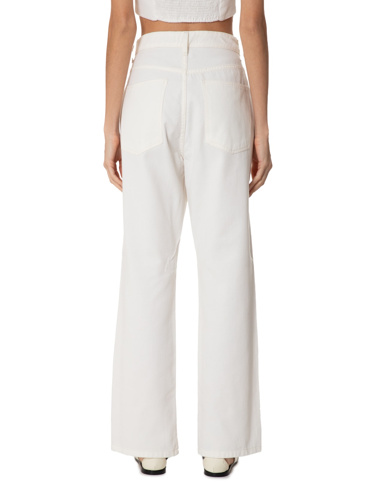 Calça Sarja CalÇa De Brim Feminina Branca Calça Jeans Wide Calça