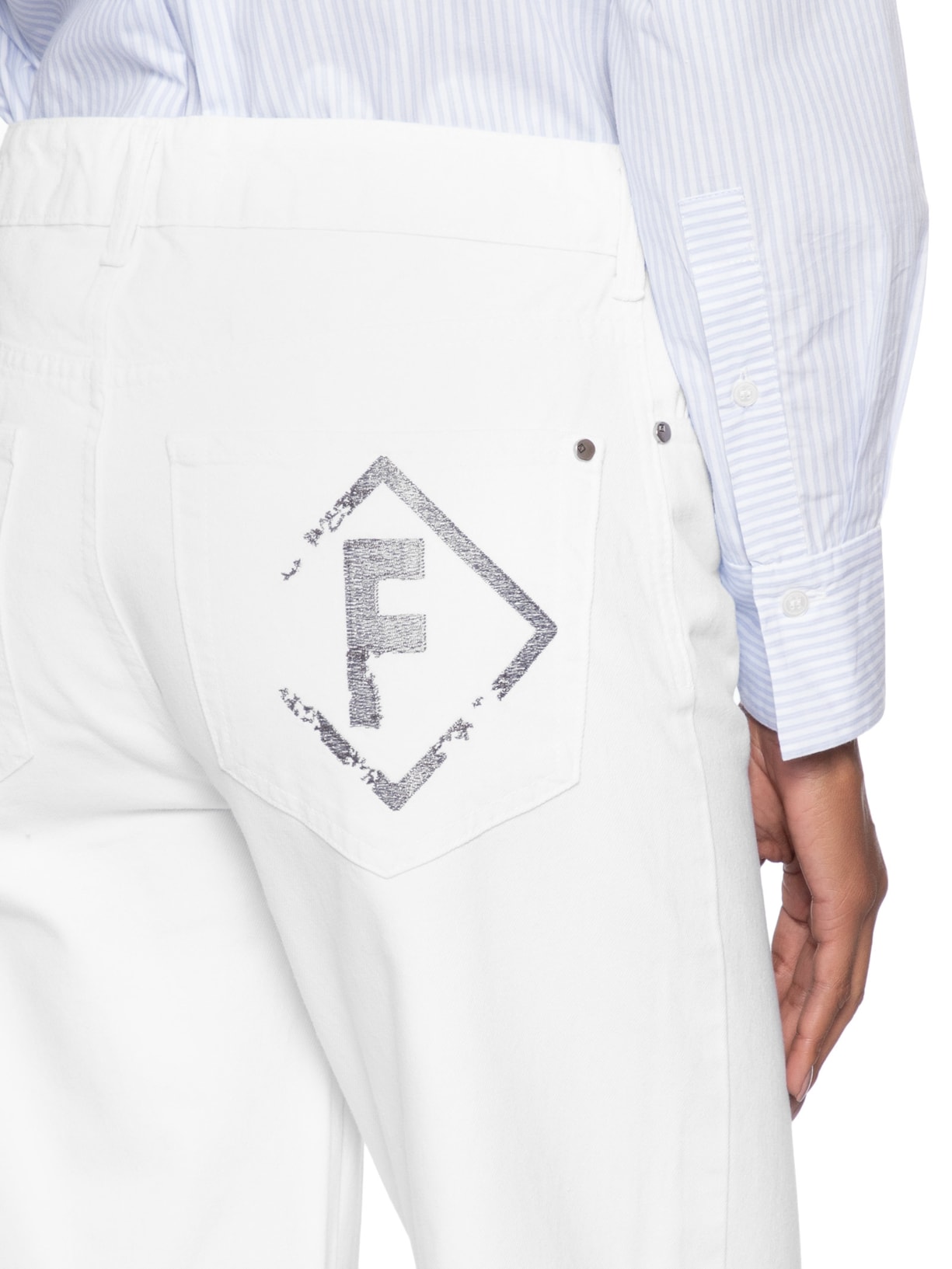 Calça Feminina Sarja Bella Branco Forum