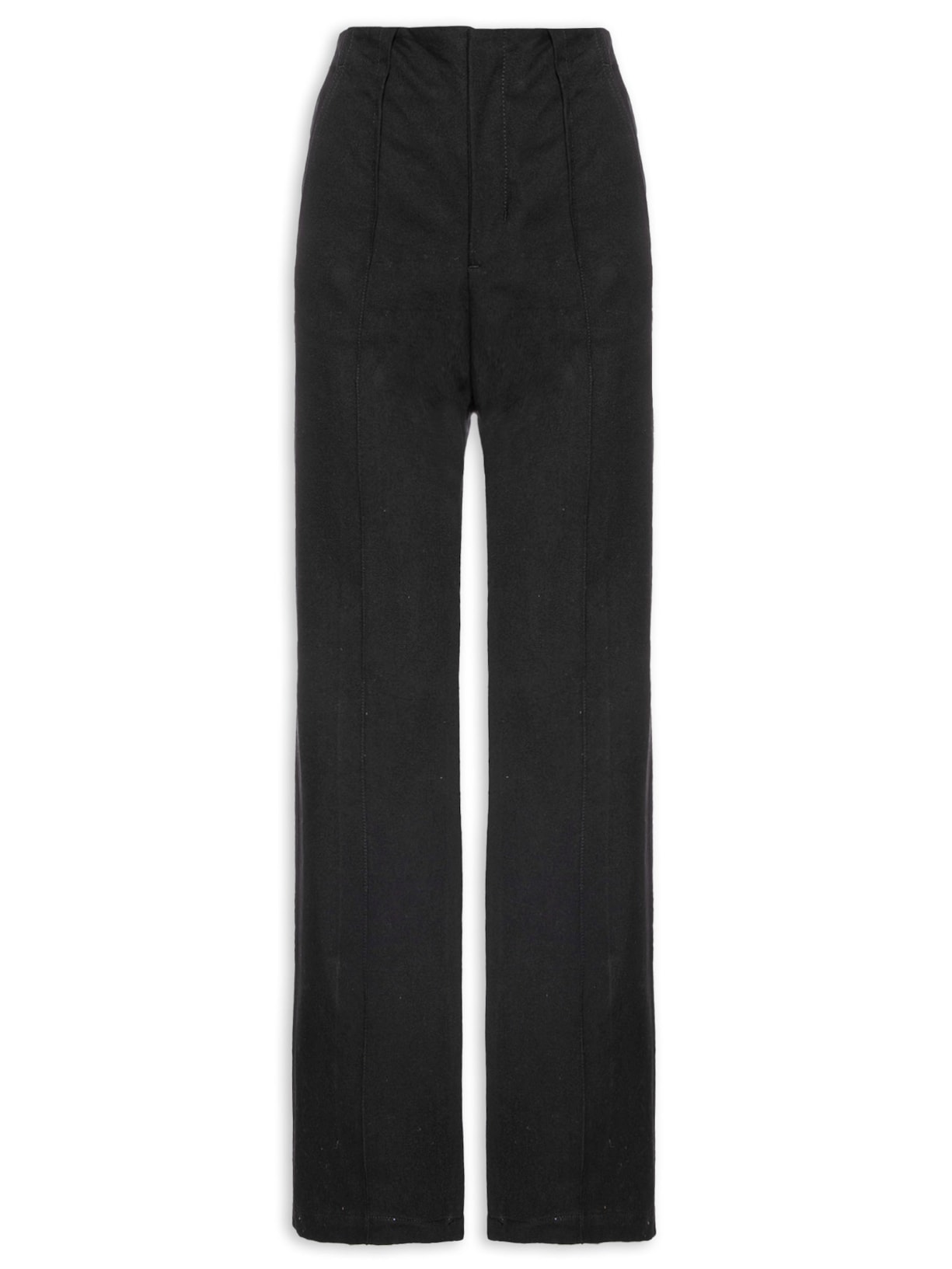 Calça Feminina Sarja Boca Reta - Preto