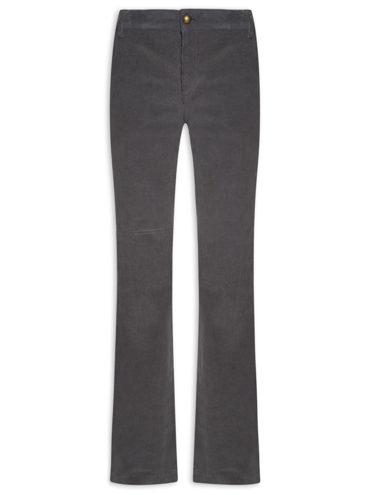 Calça Feminina Sarja Bolso Faca Veludo Cotelê - Azul