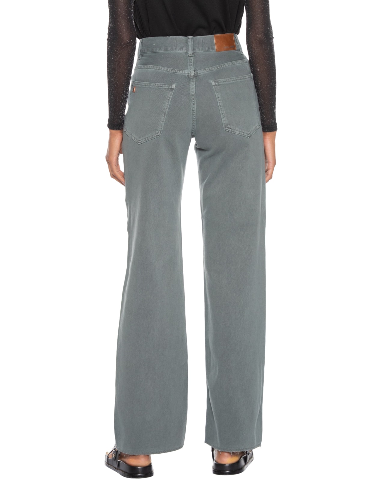 Calça Feminina Sarja Boot 70s Barra A Fio Stoned Cinza Animale Jeans