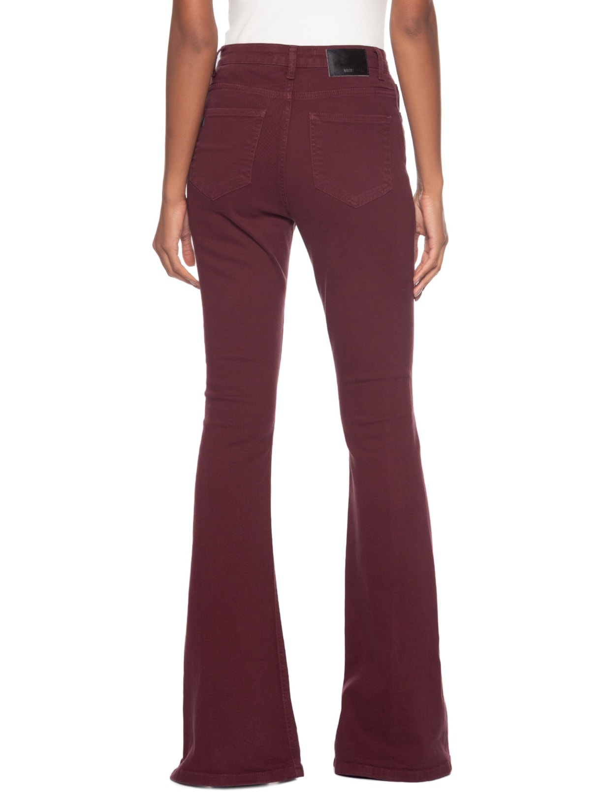 Calça Feminina Sarja Boot Basic High Fenda Vermelho Animale Jeans