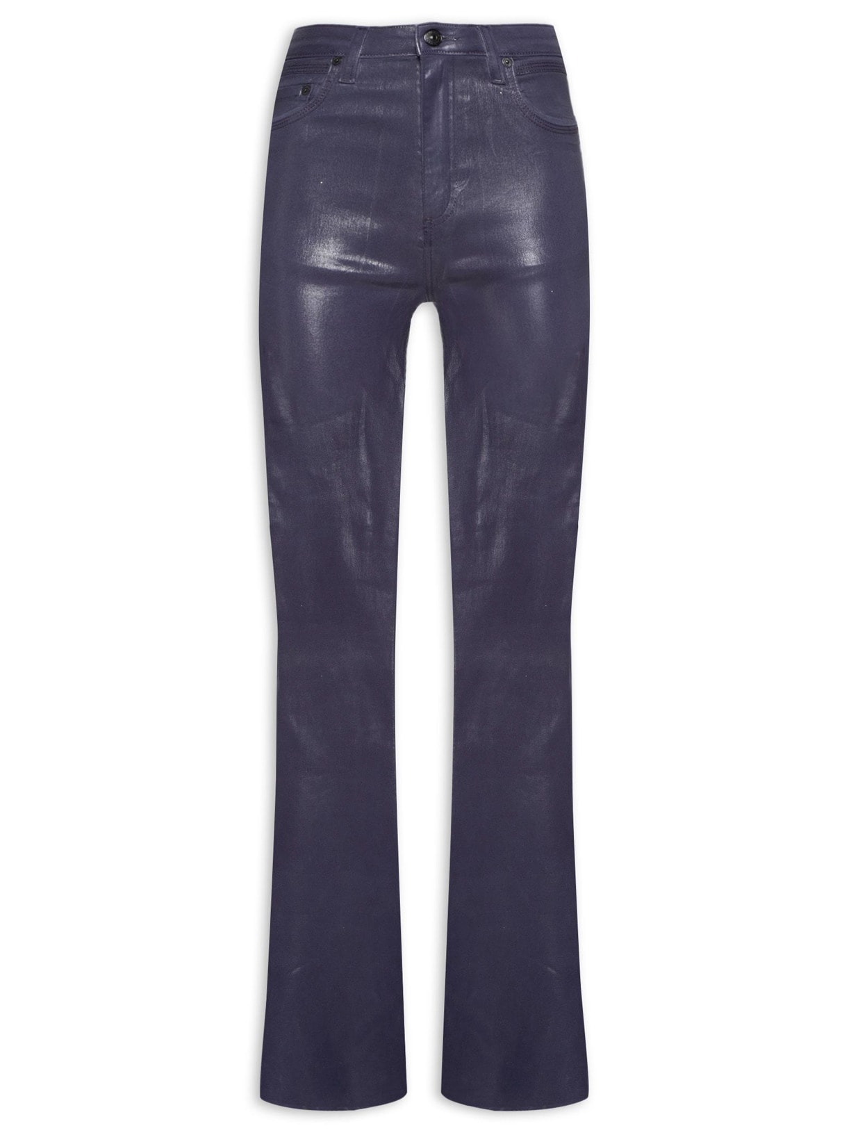 Calça Feminina Sarja Boot Basic High Like Leather Azul Animale Jeans