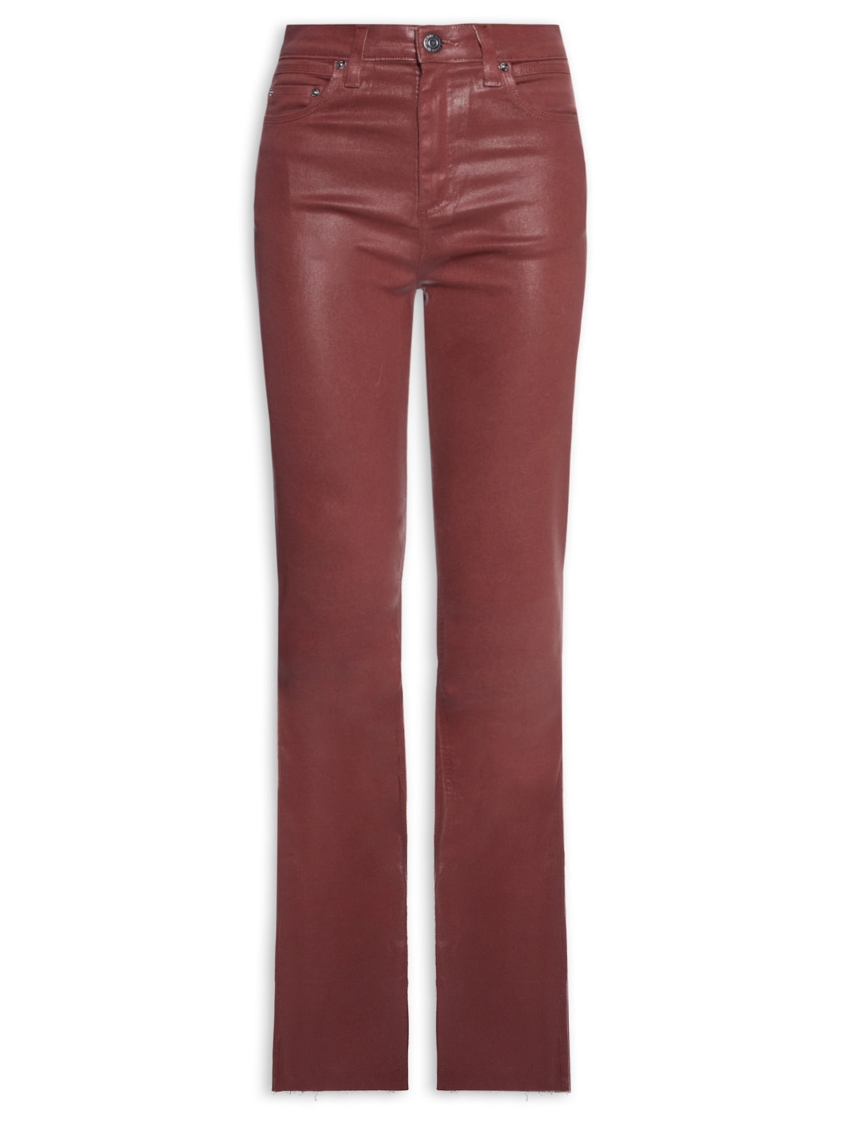 Calça Feminina Sarja Boot Basic High Like Leather Vermelho Animale Jeans