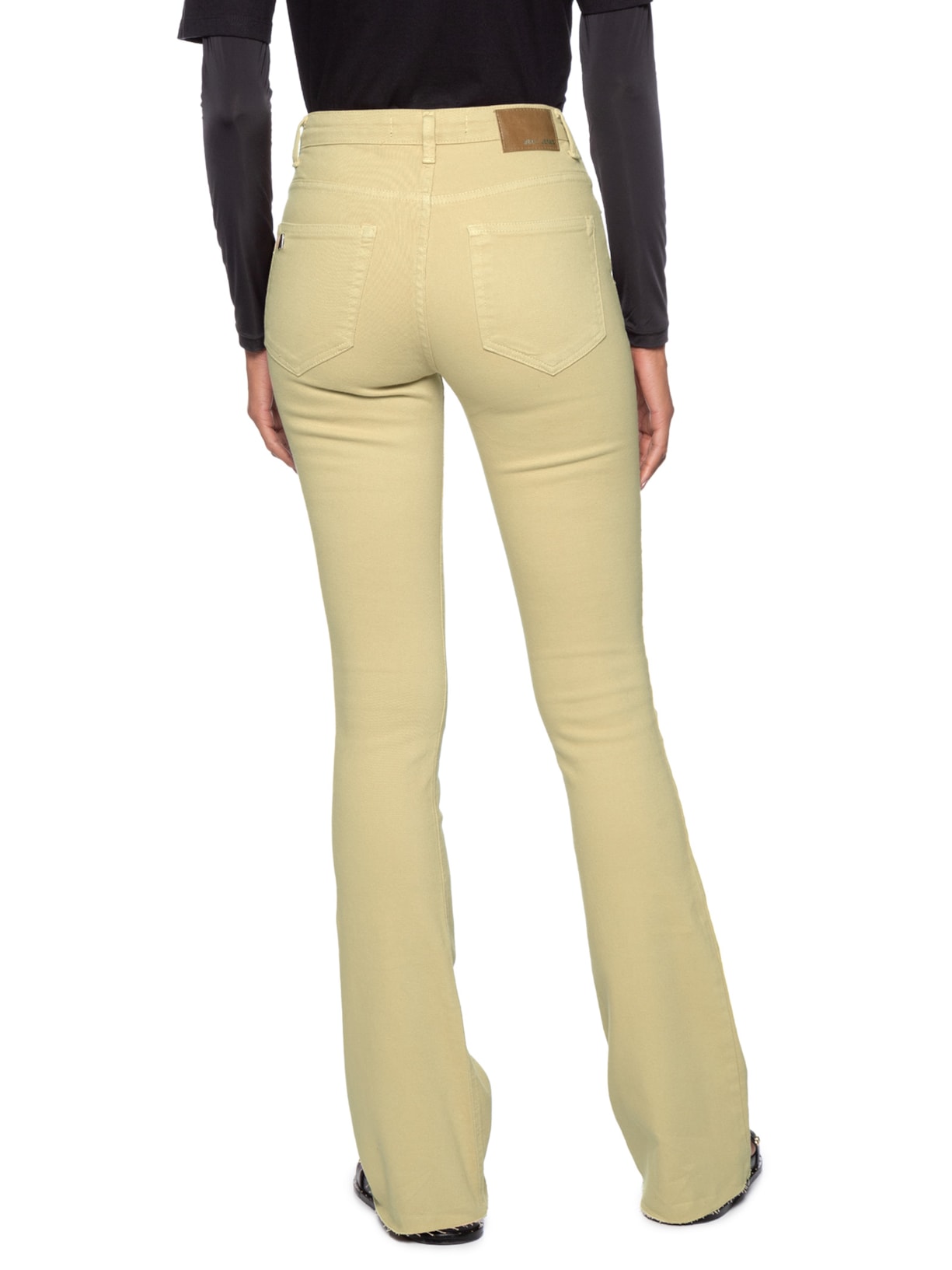 Calça Feminina Sarja Boot Basic Midi Bege Animale Jeans