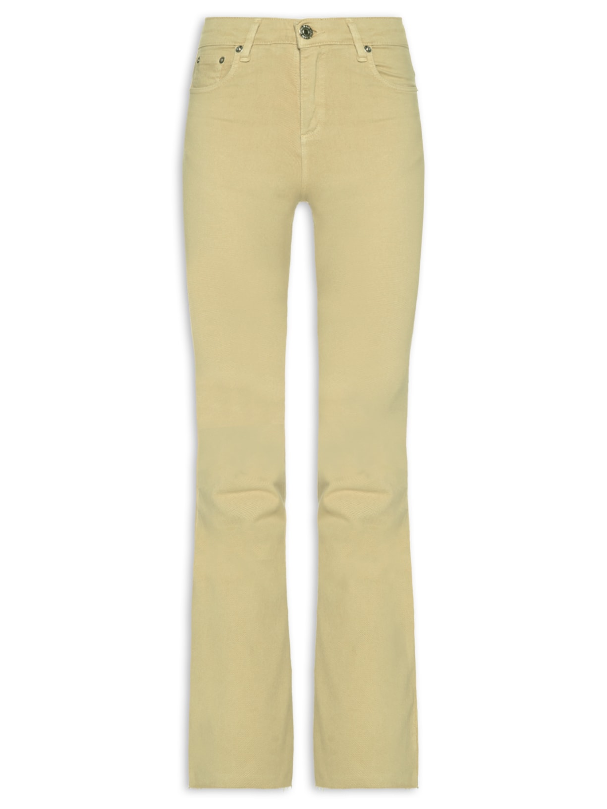 Calça Feminina Sarja Boot Basic Midi Bege Animale Jeans