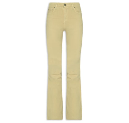 Calça Feminina Sarja Boot Basic Midi - Bege