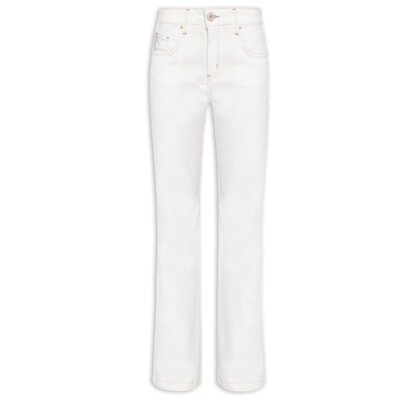 Calça Feminina Sarja Boot Cut - Off White