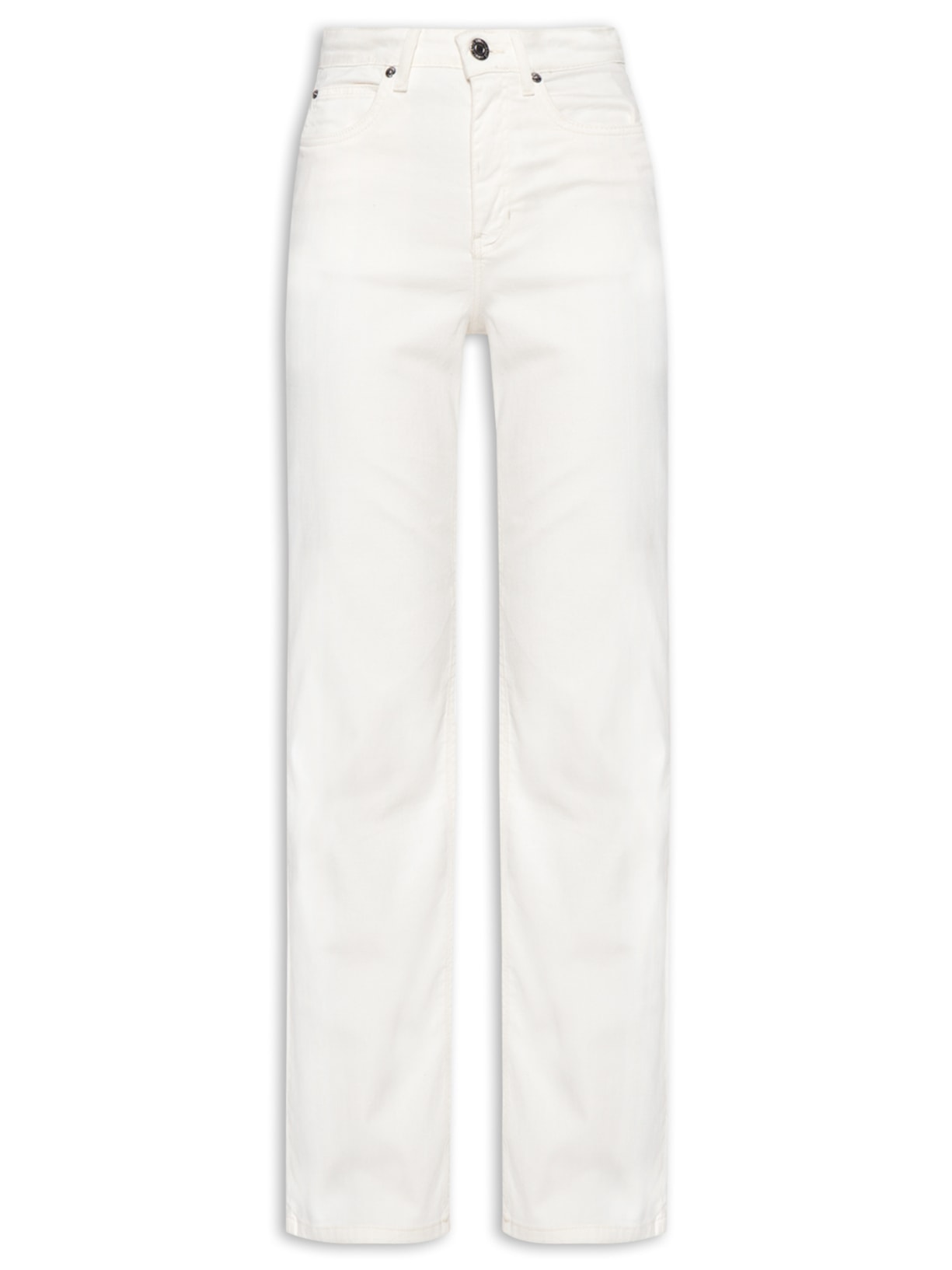 Calça Feminina Sarja Boot Vintage Midi - Branco