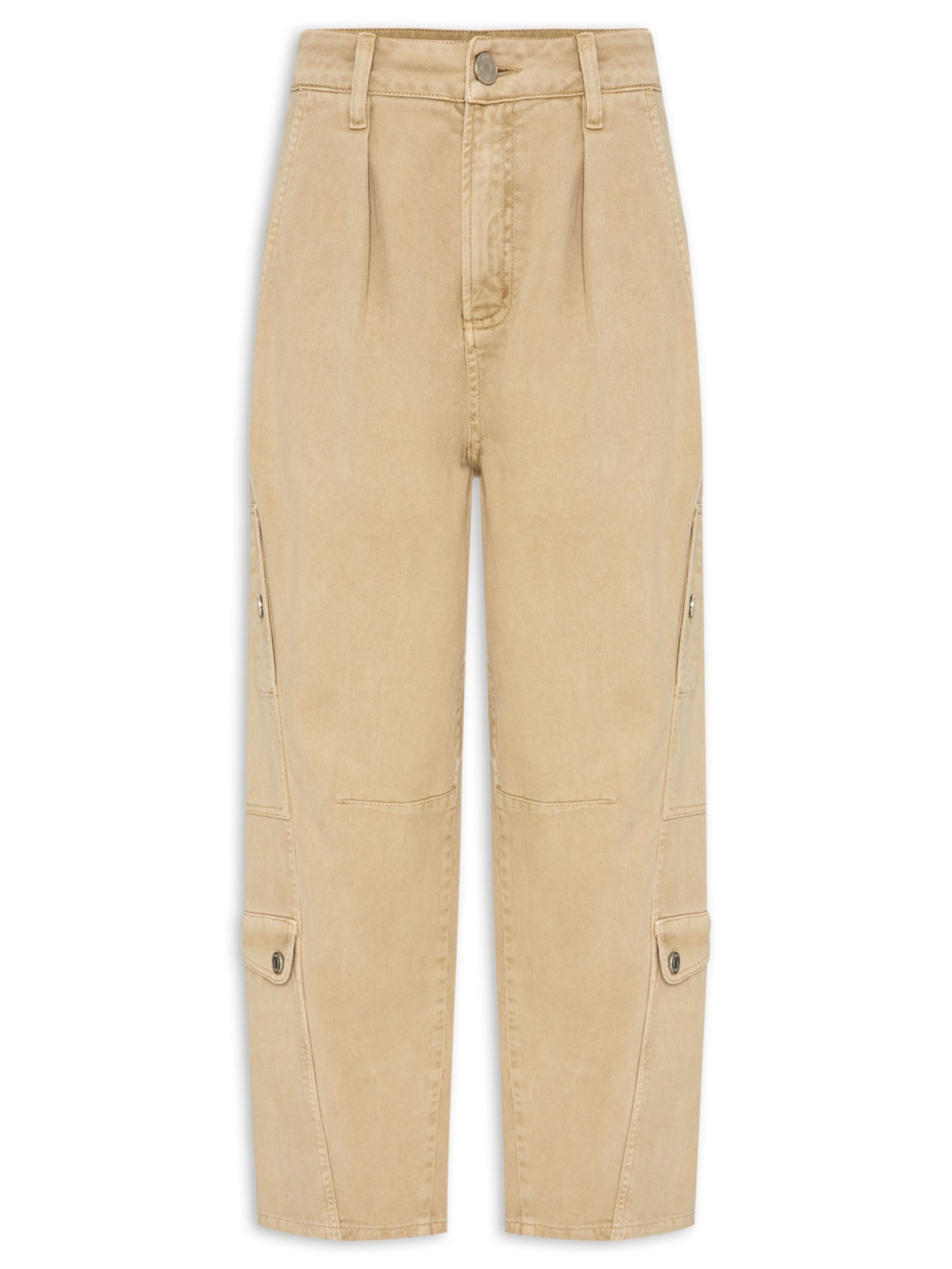 Calça Feminina  Sarja Bruna V27 Bege Mixed