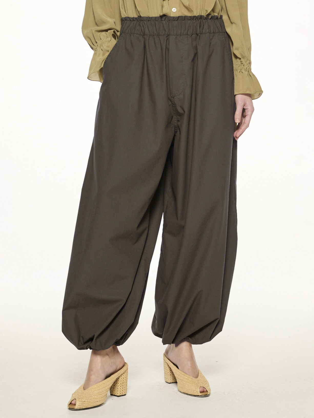 Calça Feminina Sarja Bubble Oliva V27 Verde Mixed
