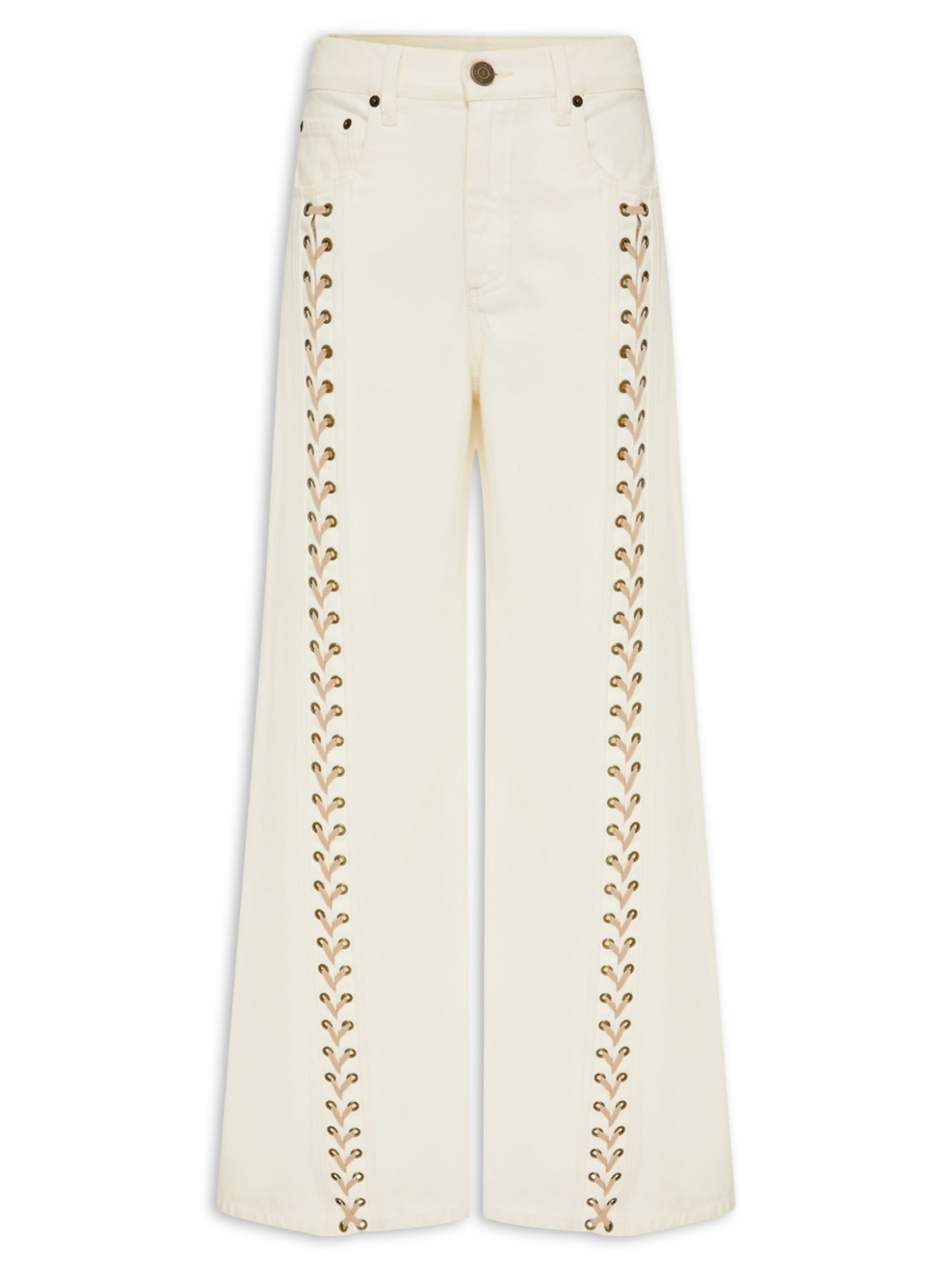 Calça Feminina Sarja Cambridge V27 - Branco
