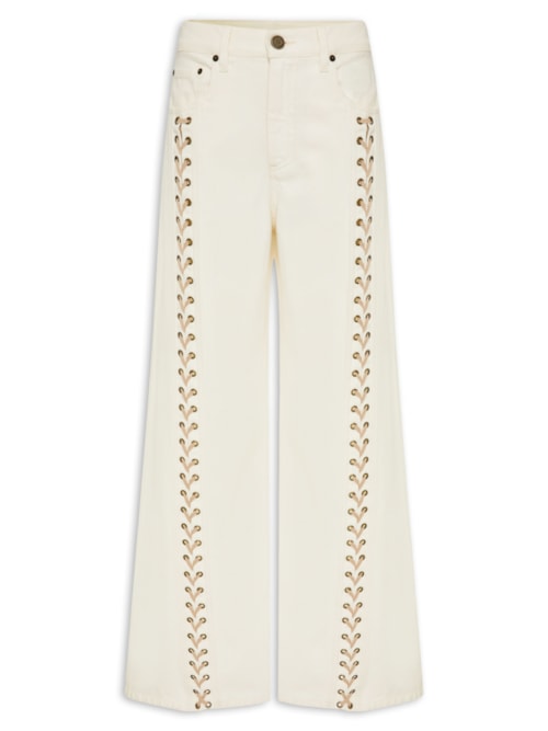 Calça Feminina Sarja Cambridge V27 - Branco