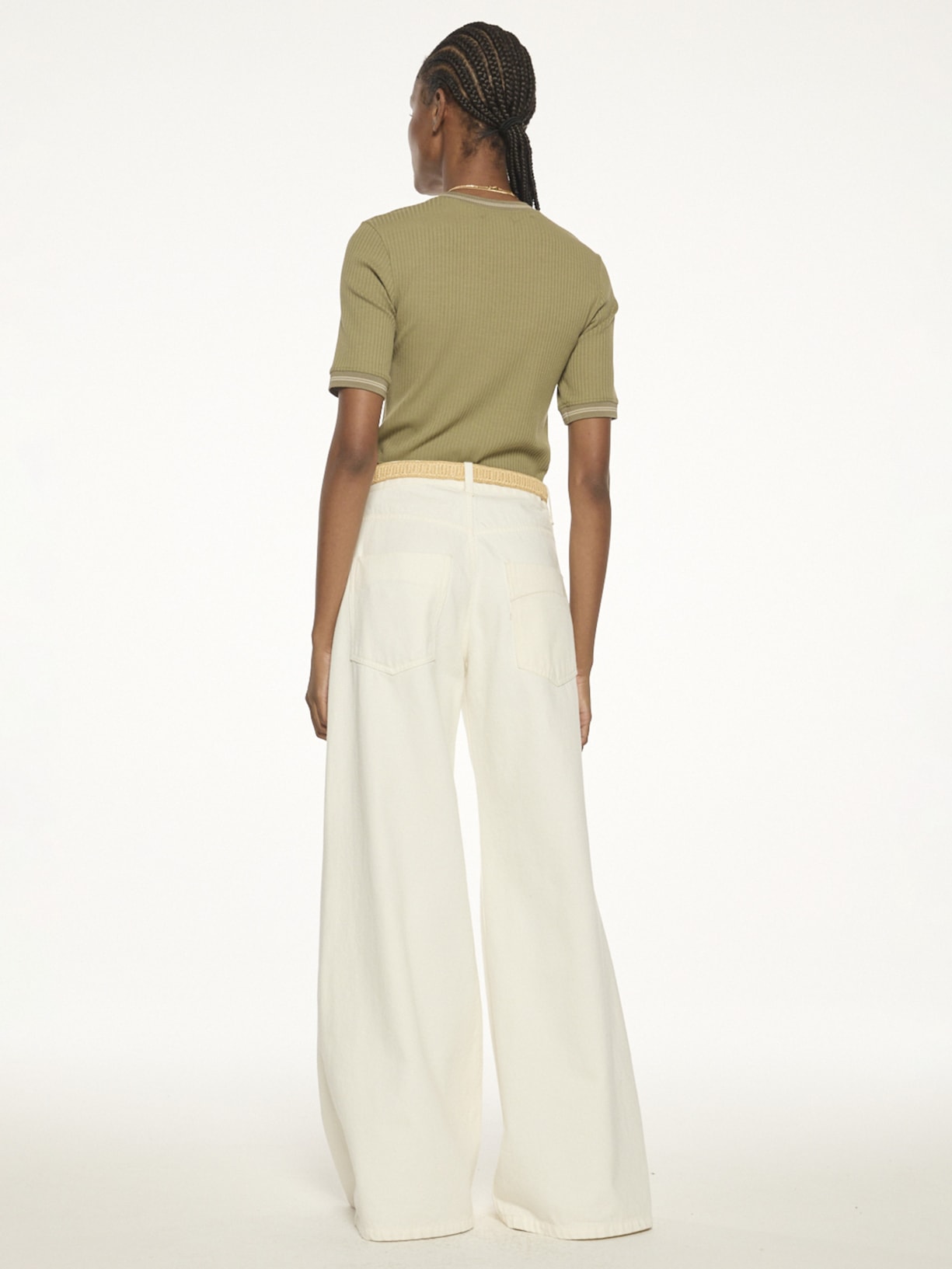 Calça Feminina Sarja Cambridge V27 Branco Mixed