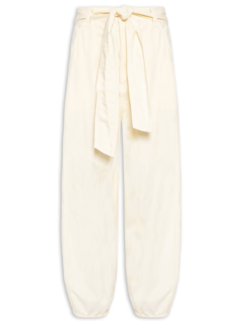 Calça Feminina Sarja Cânhamo Amarração - Amarelo