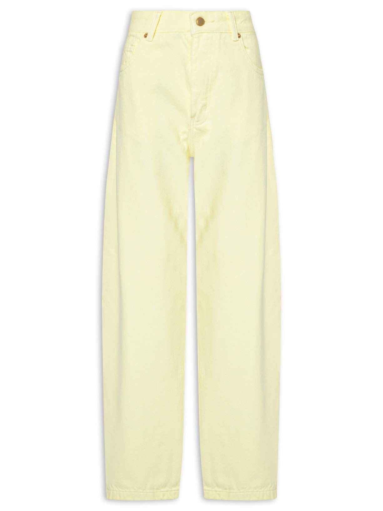Calça Feminina Sarja Cintura Baixa Leni – Bege Farm