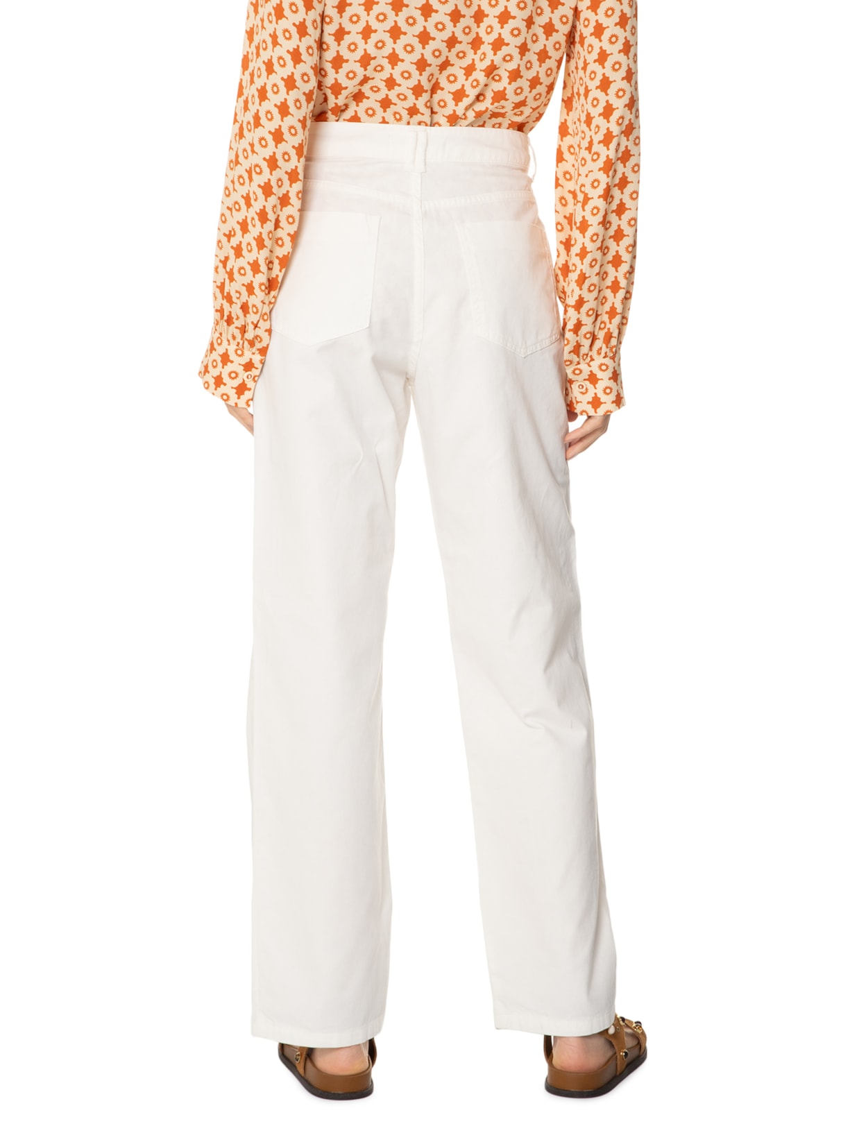 Calça Feminina Sarja Color Branco Dress To