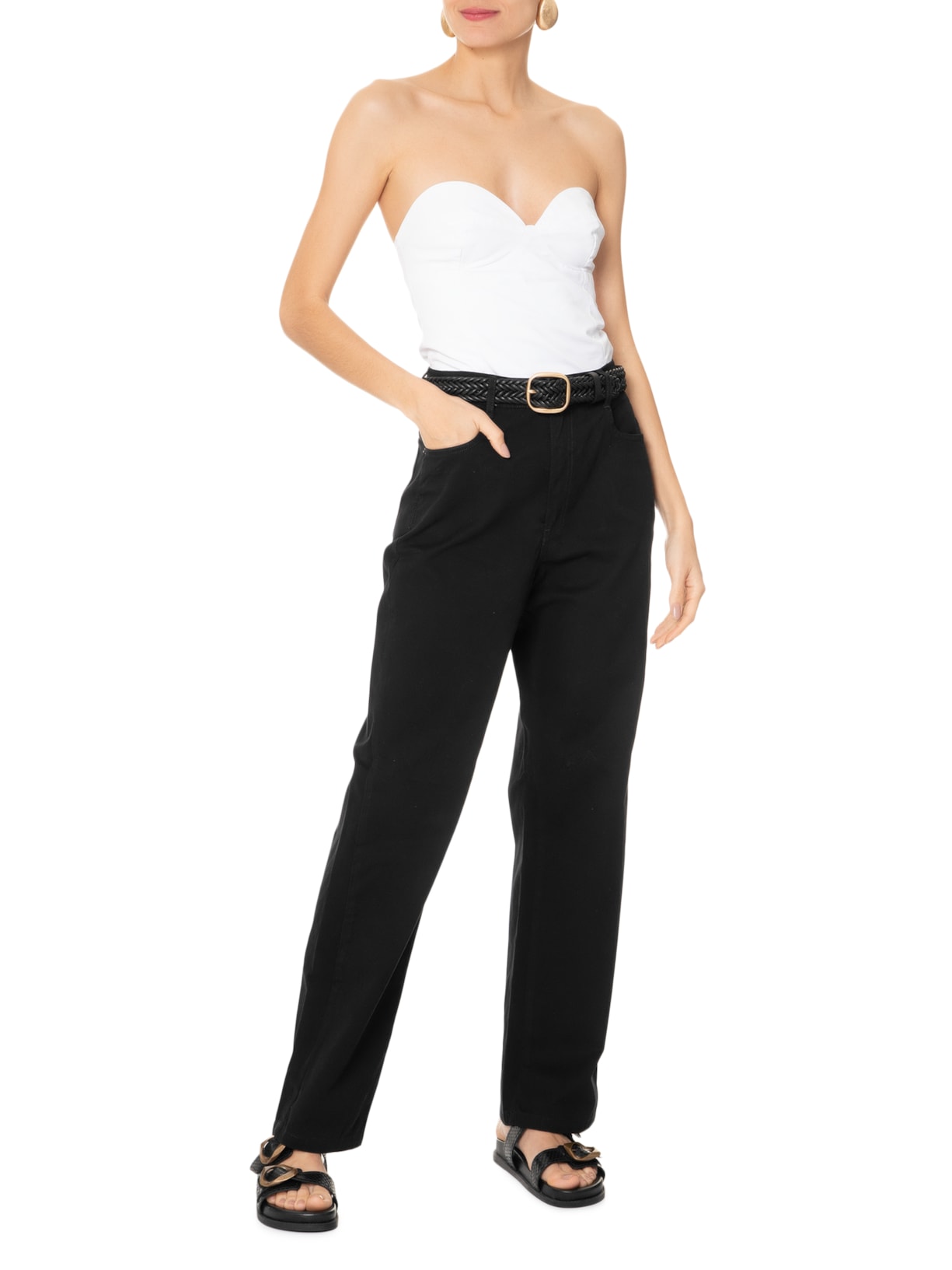 Calça Feminina Sarja Color Preto Dress To