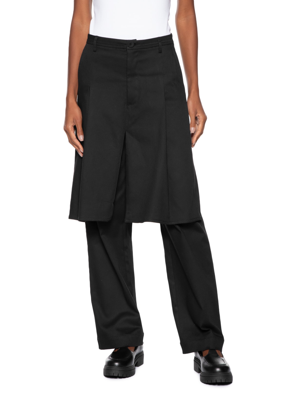 Calça Feminina Sarja Com Bermuda Preto Coven